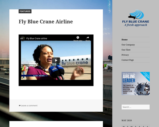 Fly Blue Crane Logo